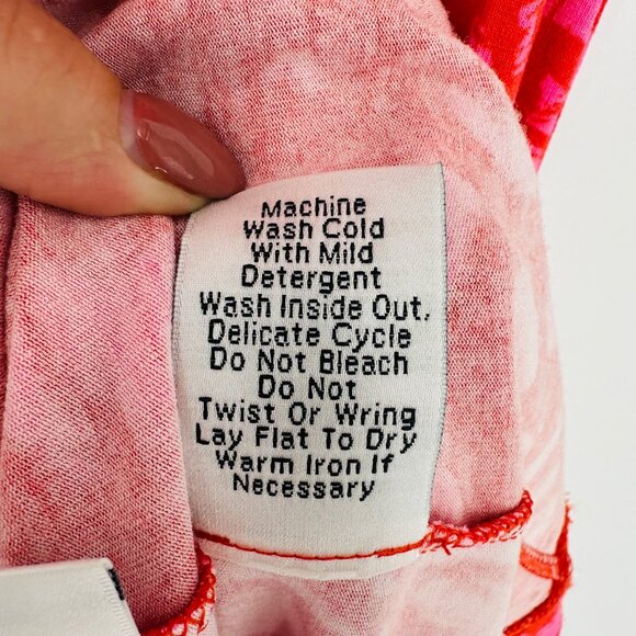 Cabi Pink Red Printed Jitney Sleeveless Smocked Stretch V-neck Maxi Dress Size S - Picture 9 of 11